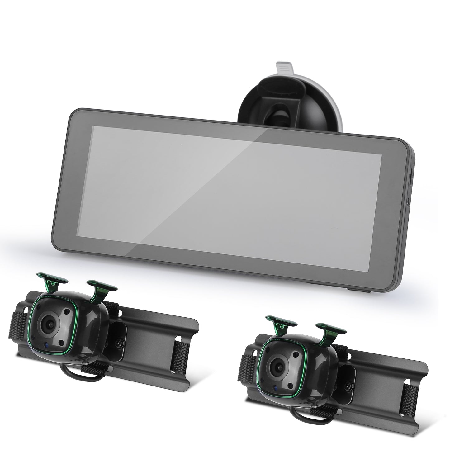 Dual Camera Baby Car Monitor with 6.86" Split Screen & Night Vision