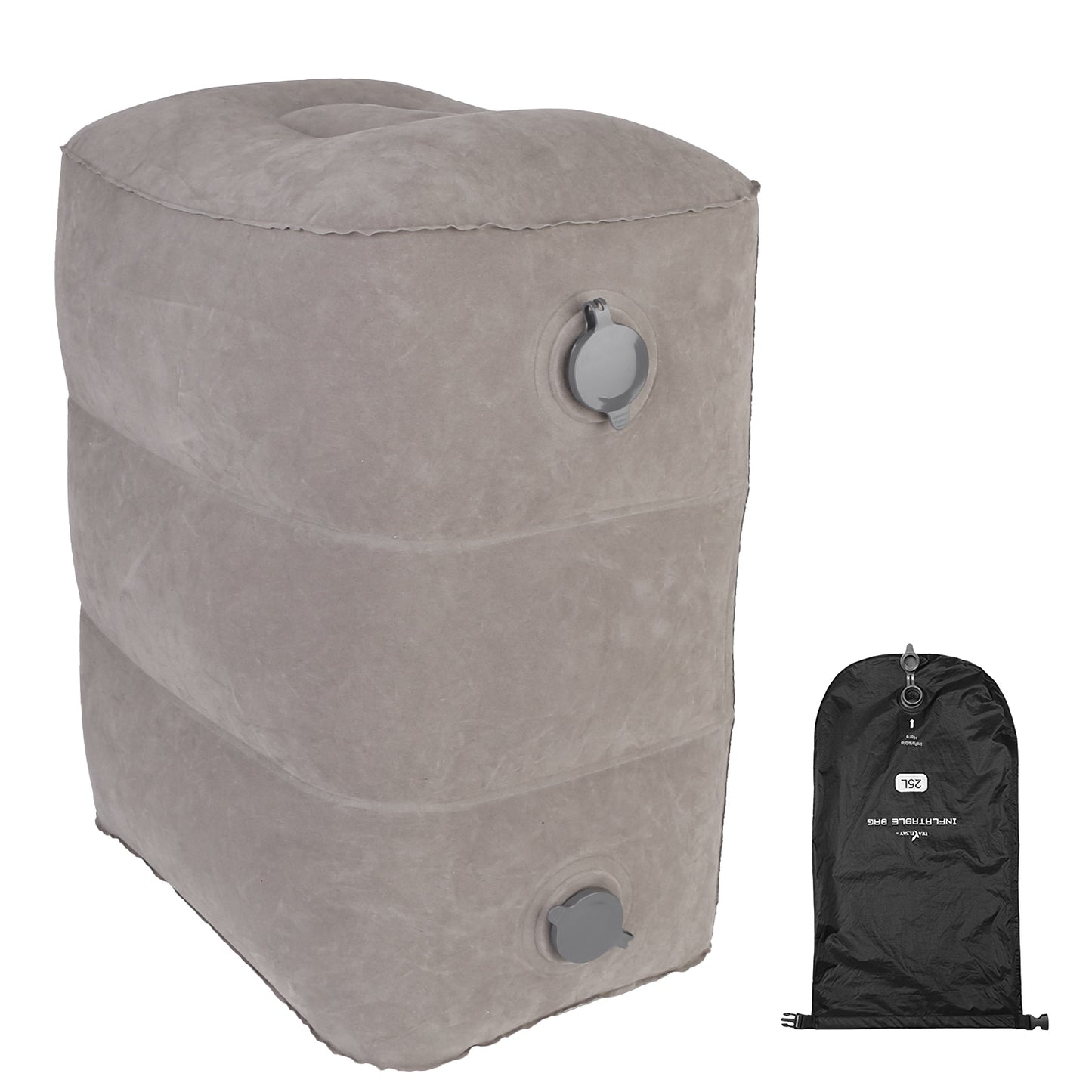 Inflatable Foot Rest with 3 Adjustable Heights for Travel