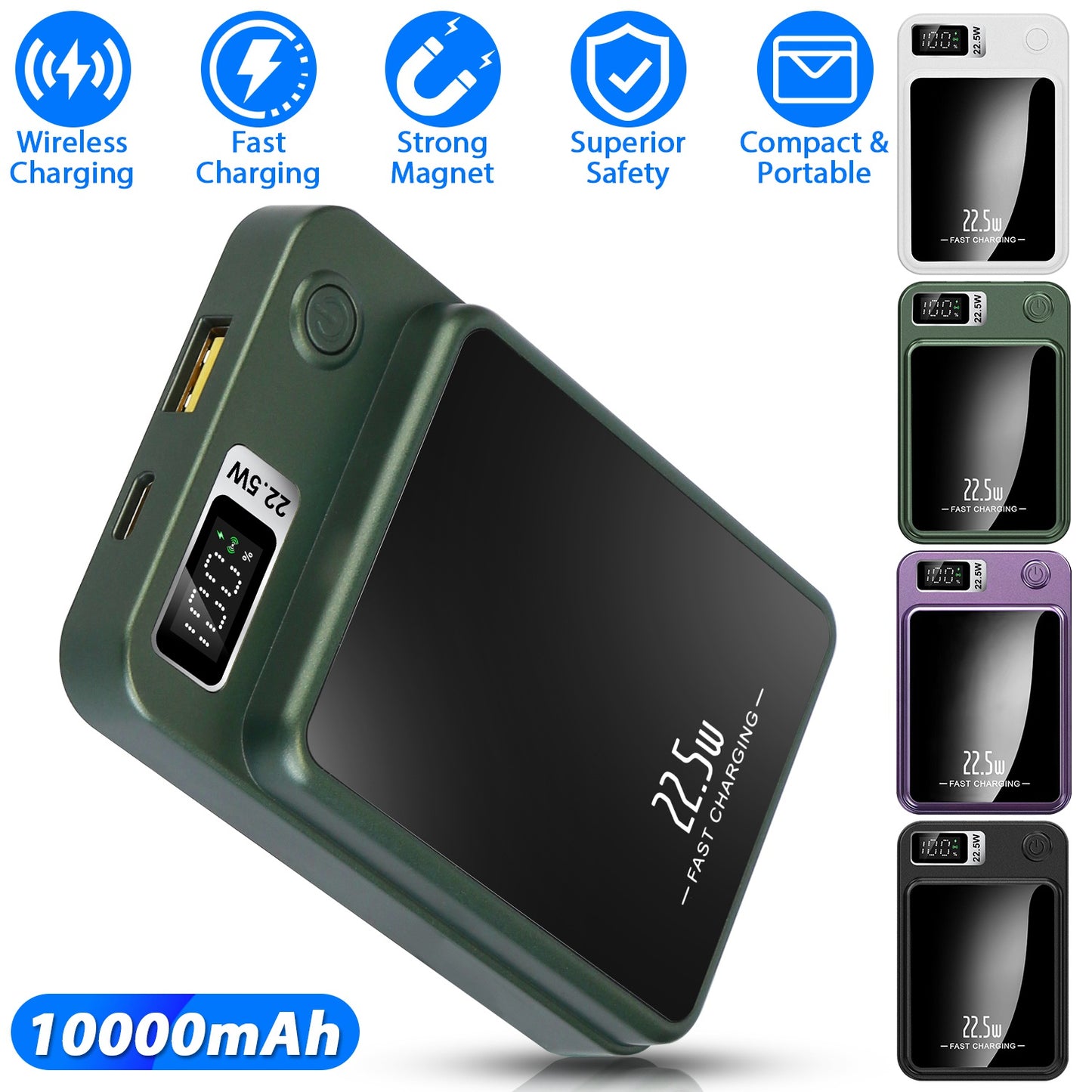 Magnetic Wireless Power Bank 10000mAh with PD20W Fast Charging