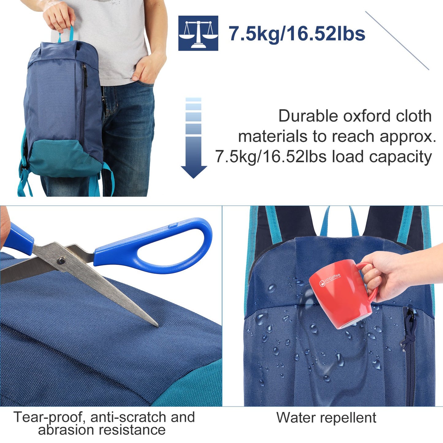 10L Waterproof Daypack for Hiking, Cycling & Travel