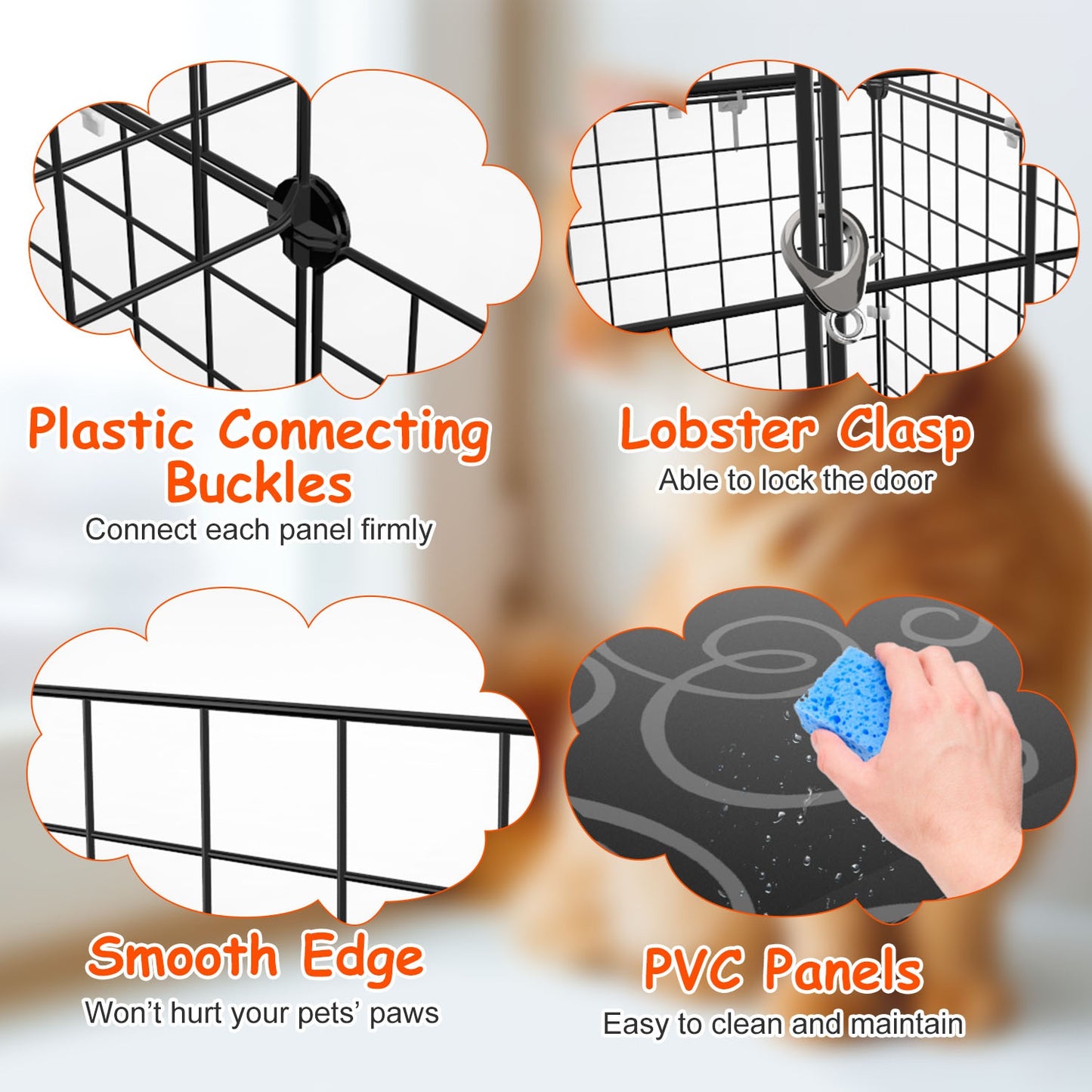 2-Tier Cat Cage Playpen with Climbing Ladder & Dual Doors