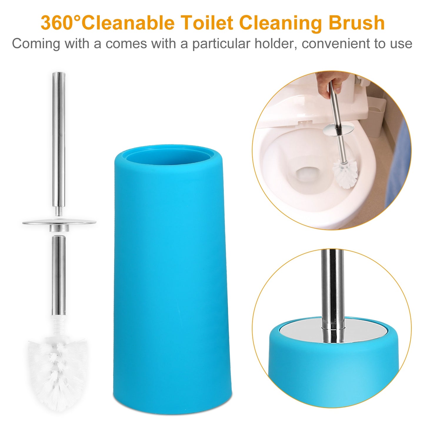 6-Piece Bathroom Accessories Set with Soap Dispenser & Brush