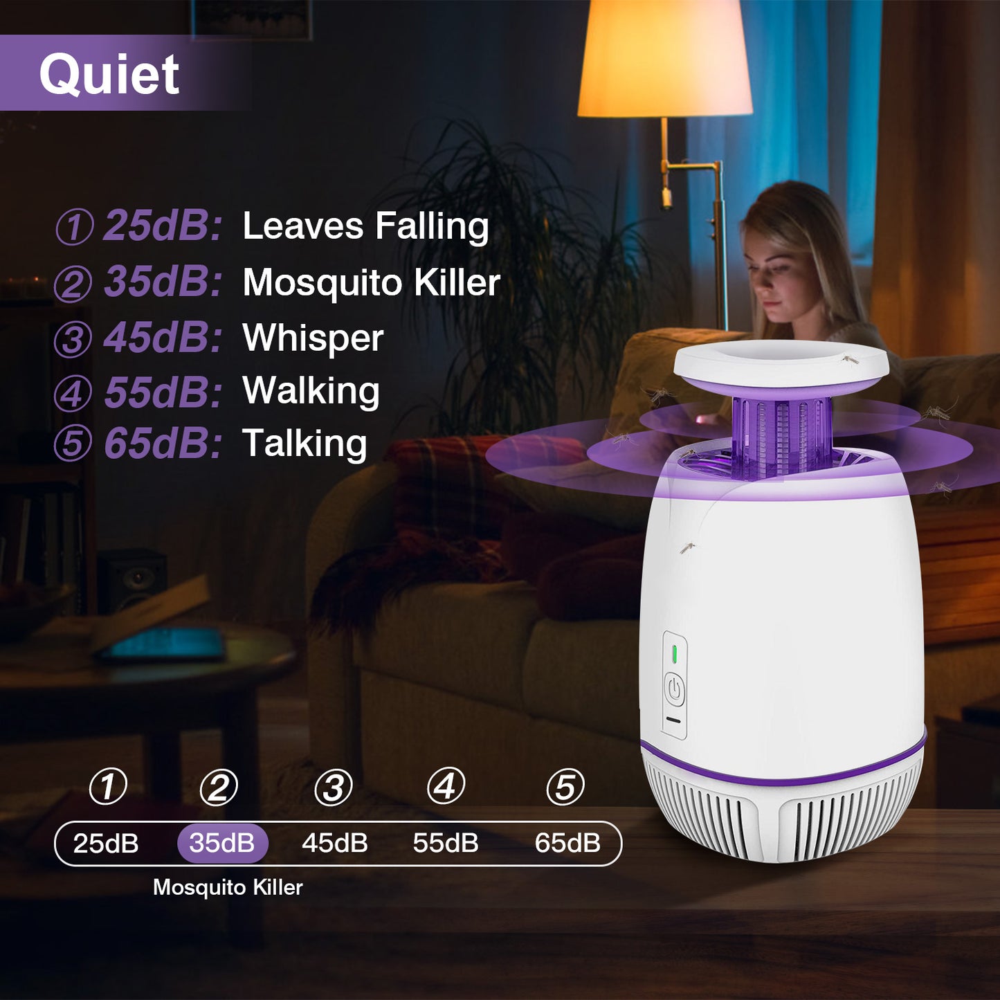 Electric Mosquito Zapper with 1076 Sq Ft Coverage