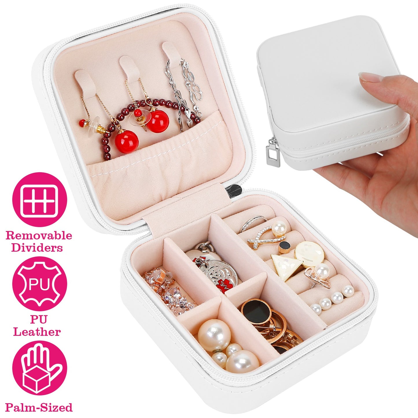 Mini Jewelry Storage Box with Travel Case Organizer