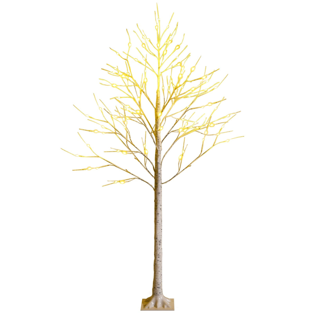 Pre-lit White Twig Birch Tree for Christmas Holiday with LED Lights