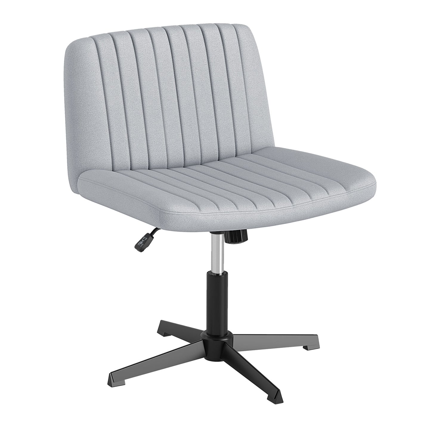 Cross-Legged Swivel Desk Chair Without Wheels - Gray