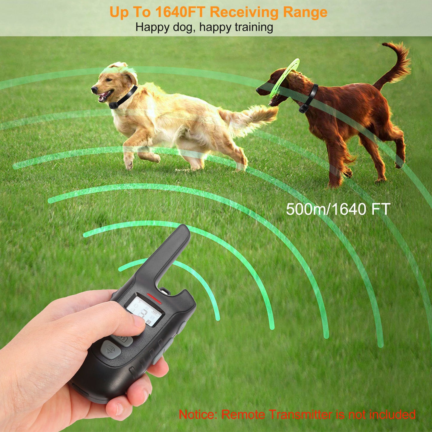 Dog Training Collar Receiver with 9 Levels & IP67 Waterproof