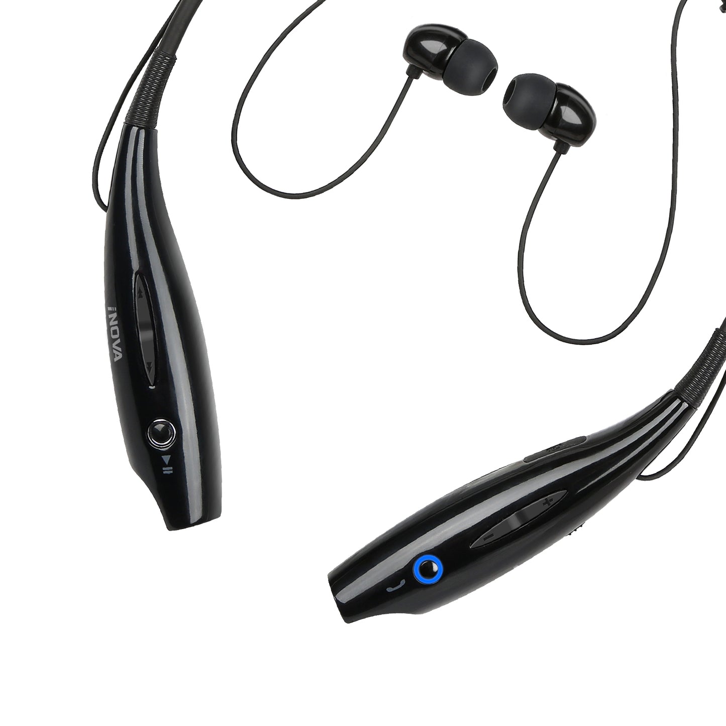 Wireless Sports Neckband Headphones with Magnetic Earbuds