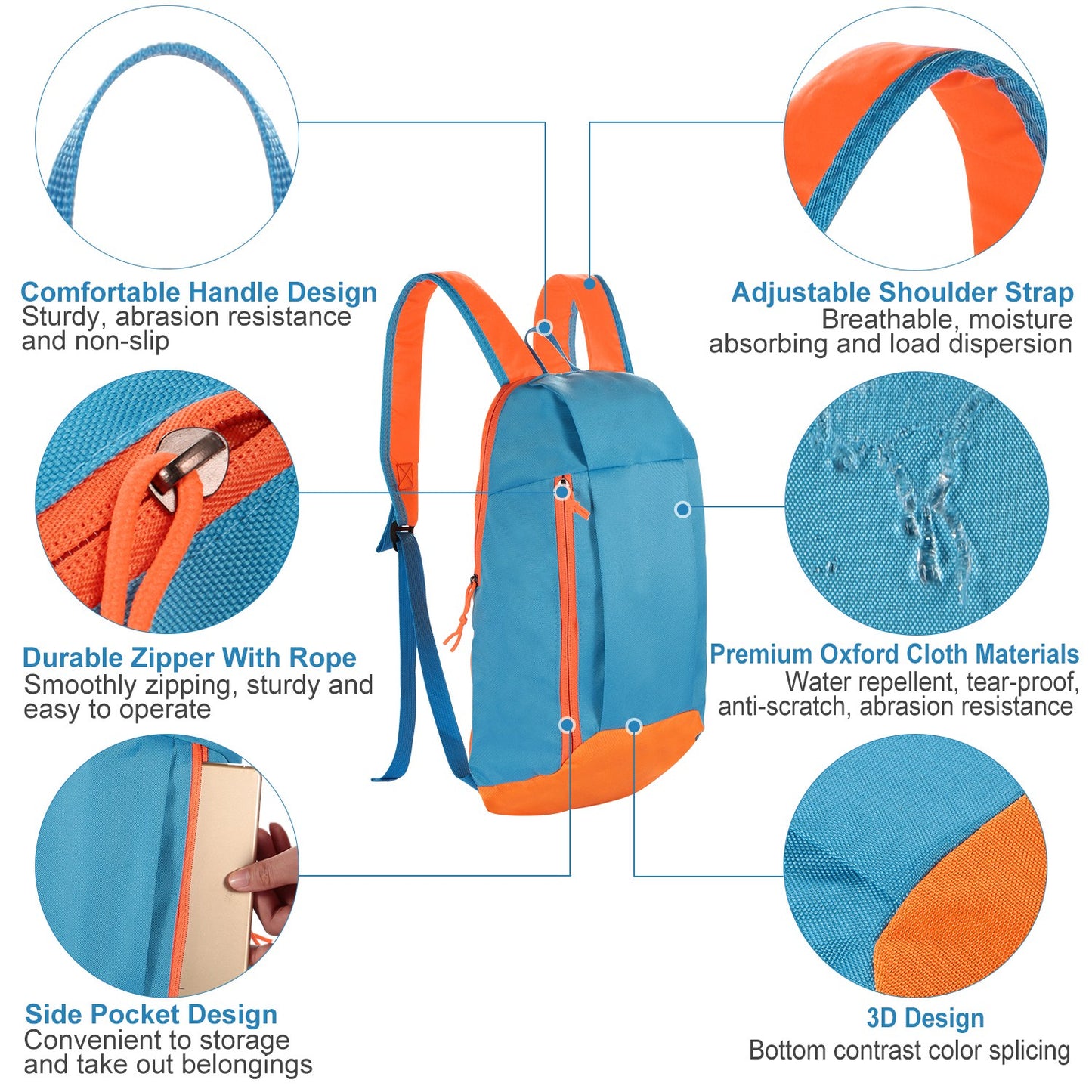10L Waterproof Daypack for Hiking, Cycling & Travel