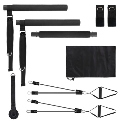 Pilates Bar Kit with 100LBS Resistance Bands & Accessories