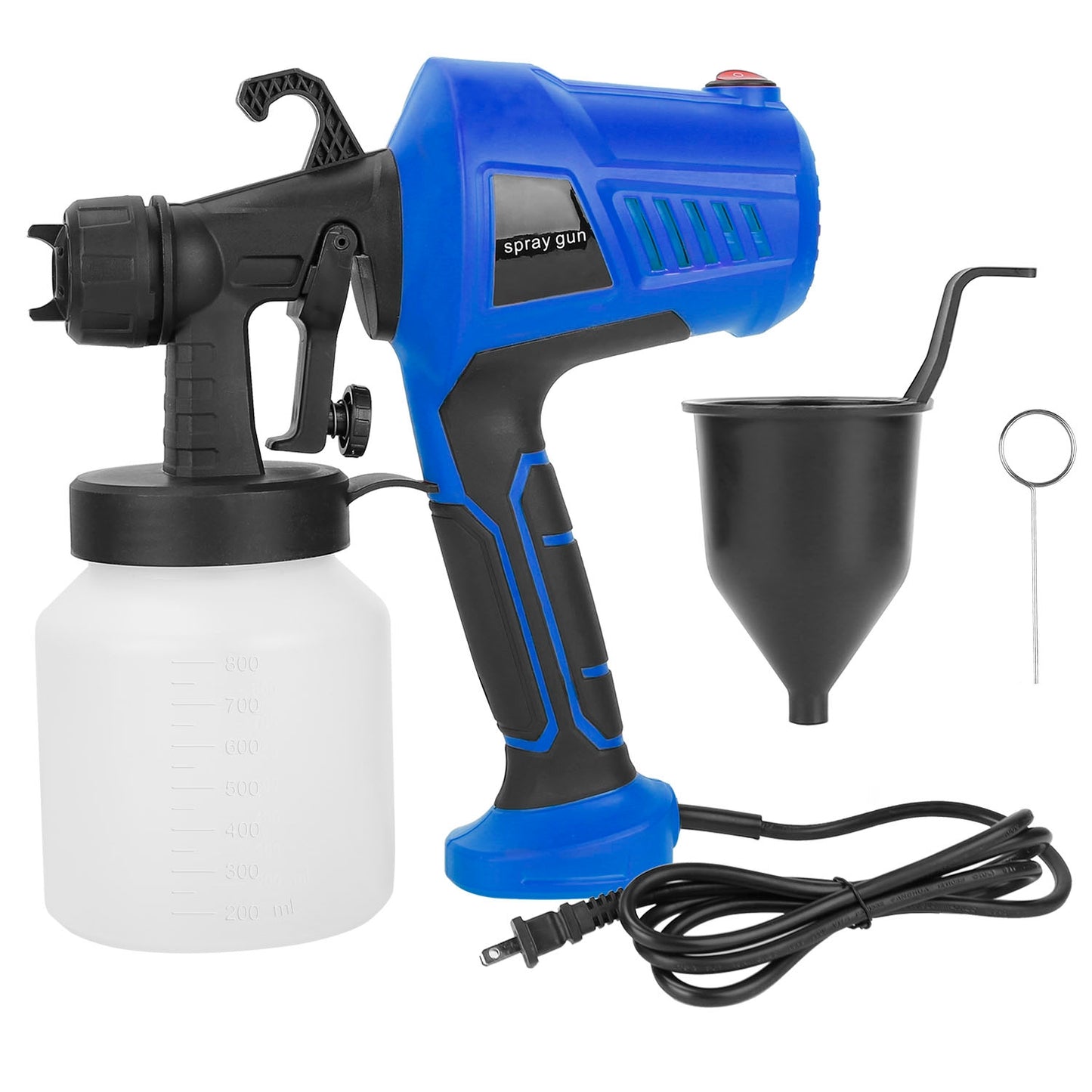 Electric Paint Sprayer 700W HVLP Spray Gun with 800ml Cup