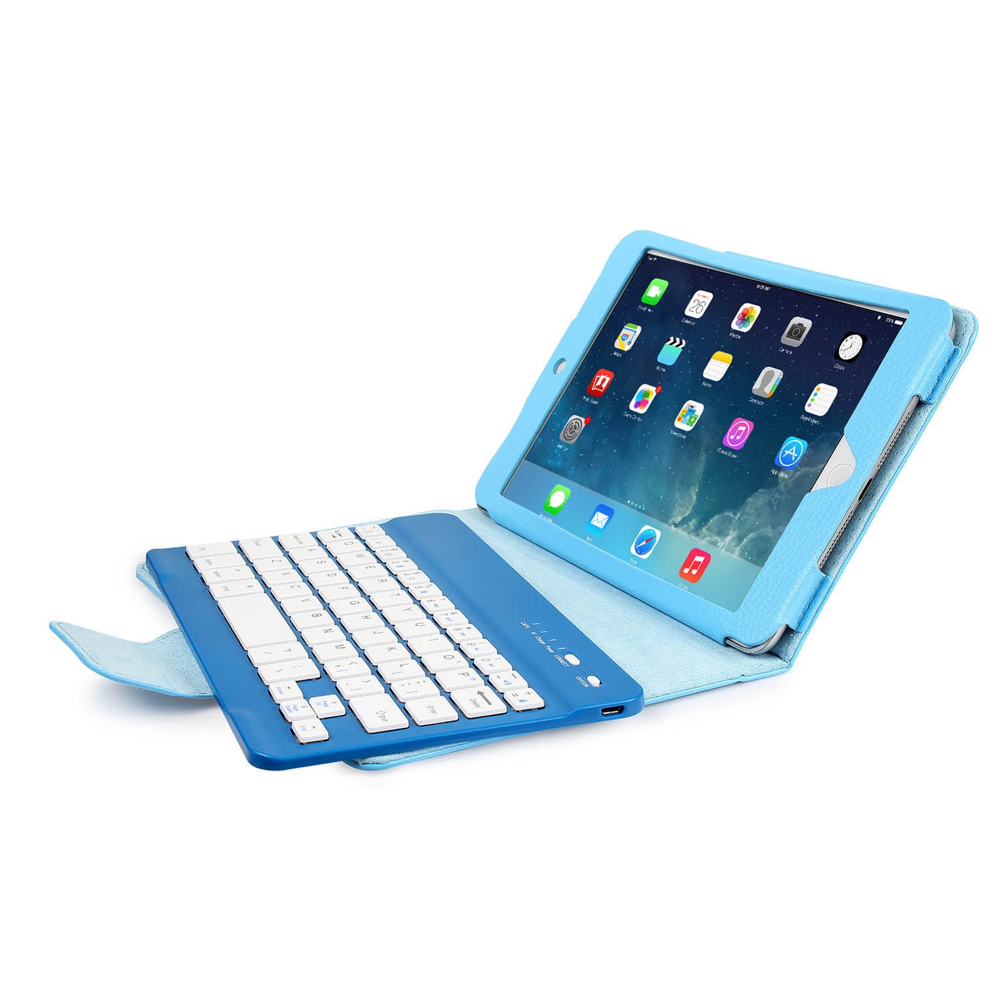 iPad Mini Keyboard Case with Wireless Bluetooth & Leather Cover