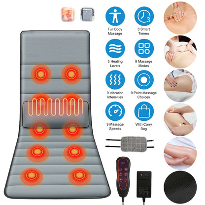Full Body Electric Massage Mat with Heat and Vibration