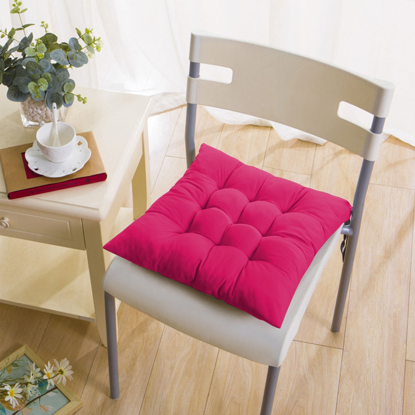 Square Chair Cushion Pads with Ties - 17.72" (Set of 4)