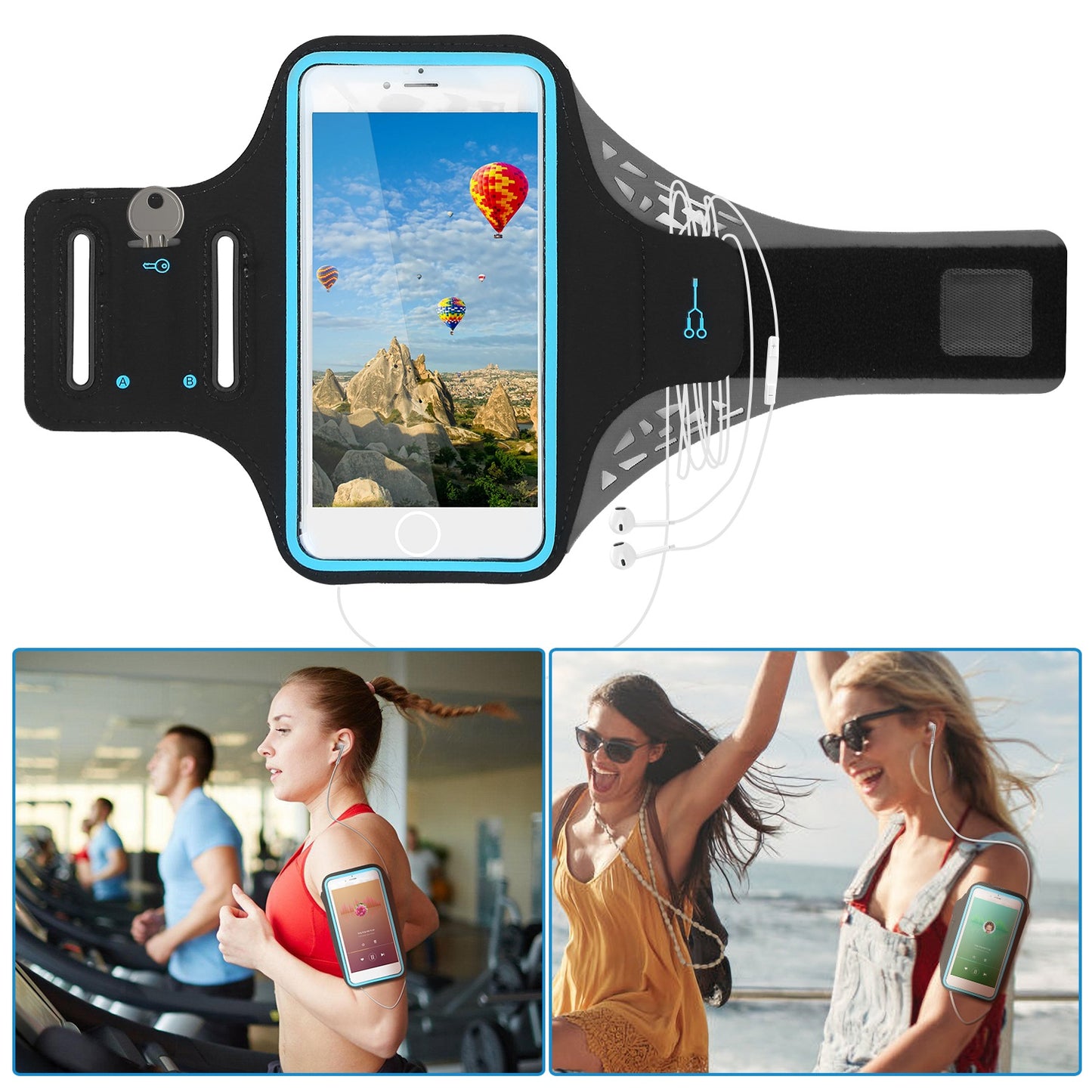 Running Armband Phone Holder with Sweat-Resistant Design