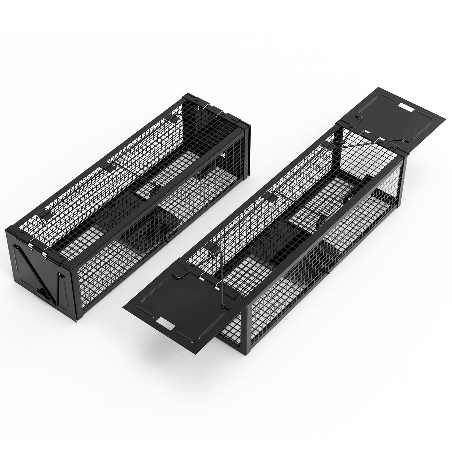 Humane Live Rat Trap 2-Pack - Dual Door Galvanized Cage
