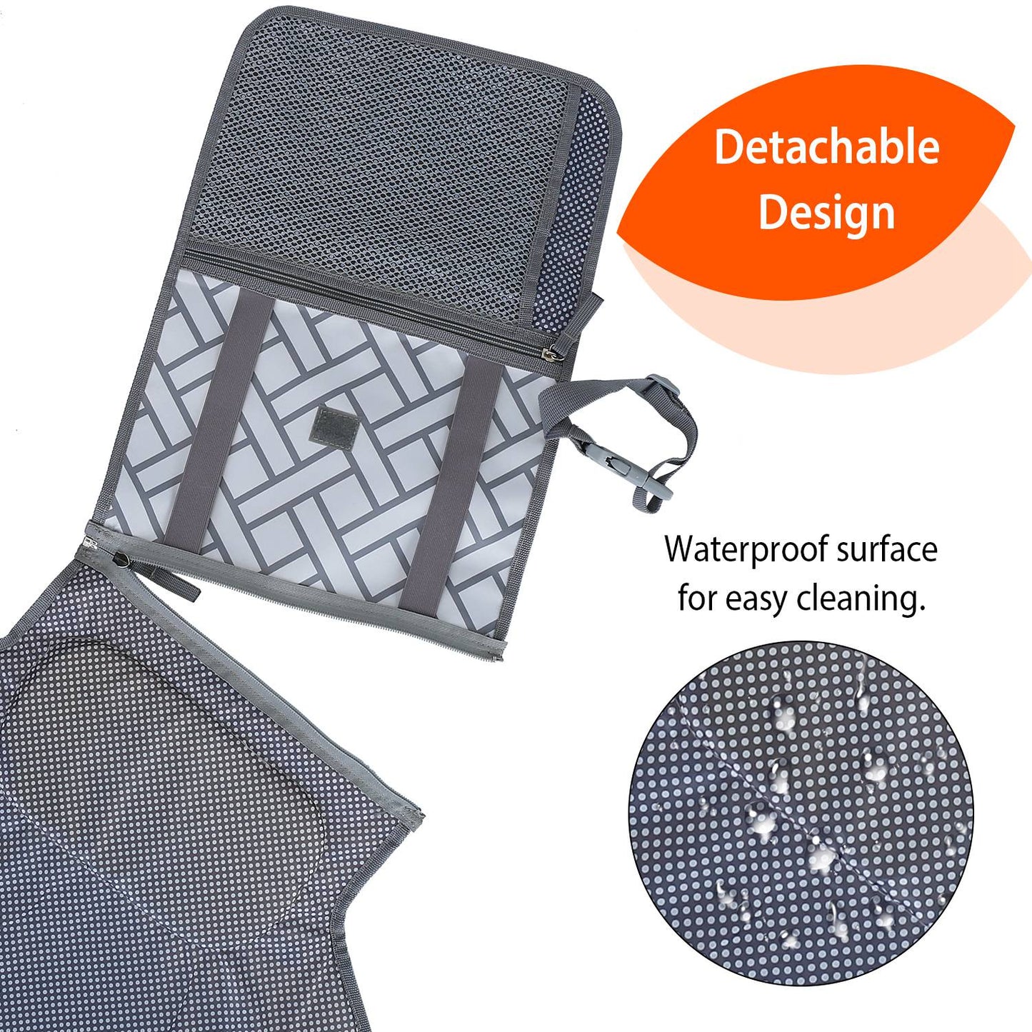 Portable Diaper Changing Pad with Storage Pockets
