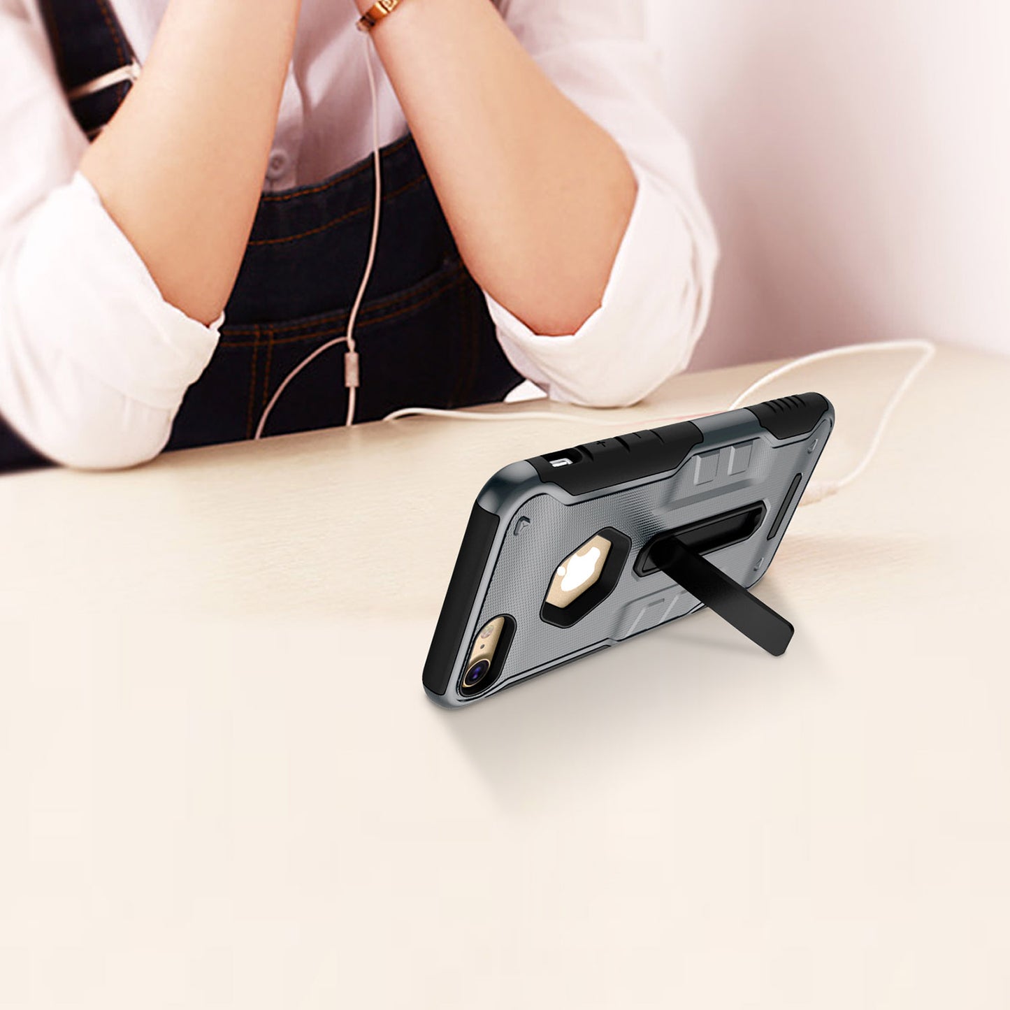 iPhone 8 Rugged Case with Magnetic Kickstand