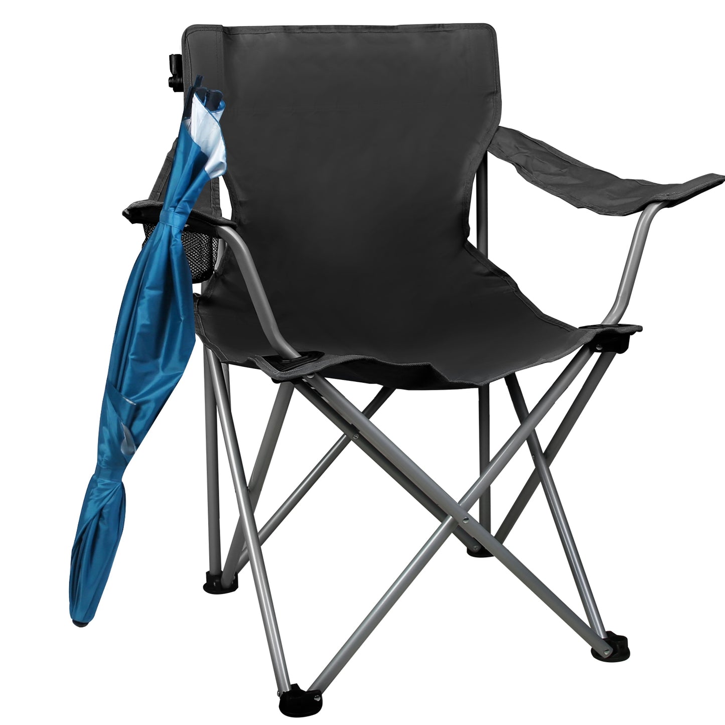 Folding Beach Chair with Detachable Umbrella and Cup Holder