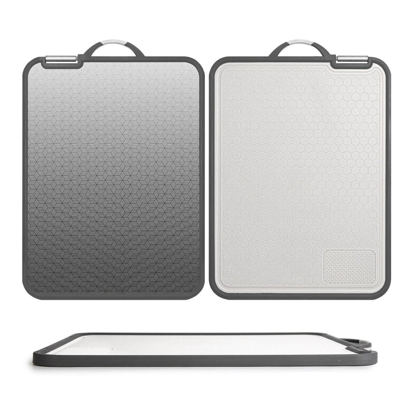 Double Sided Cutting Board with Knife Sharpener - 2 Pack