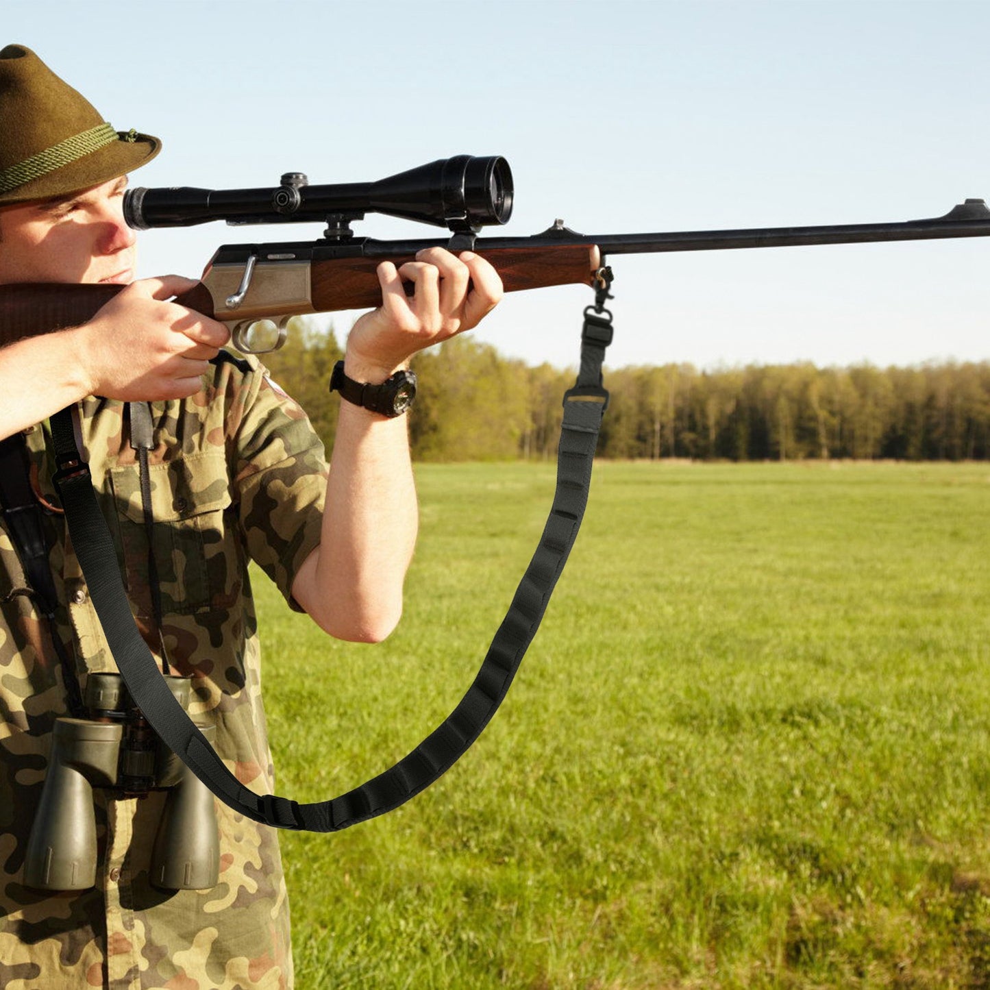 Tactical Shotgun Sling with 15 Shell Holders Adjustable