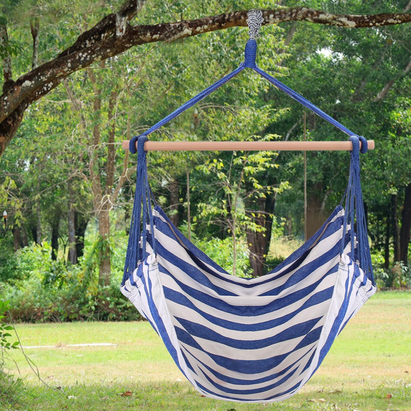 Hanging Hammock Chair with Pillows – 265 lbs Capacity