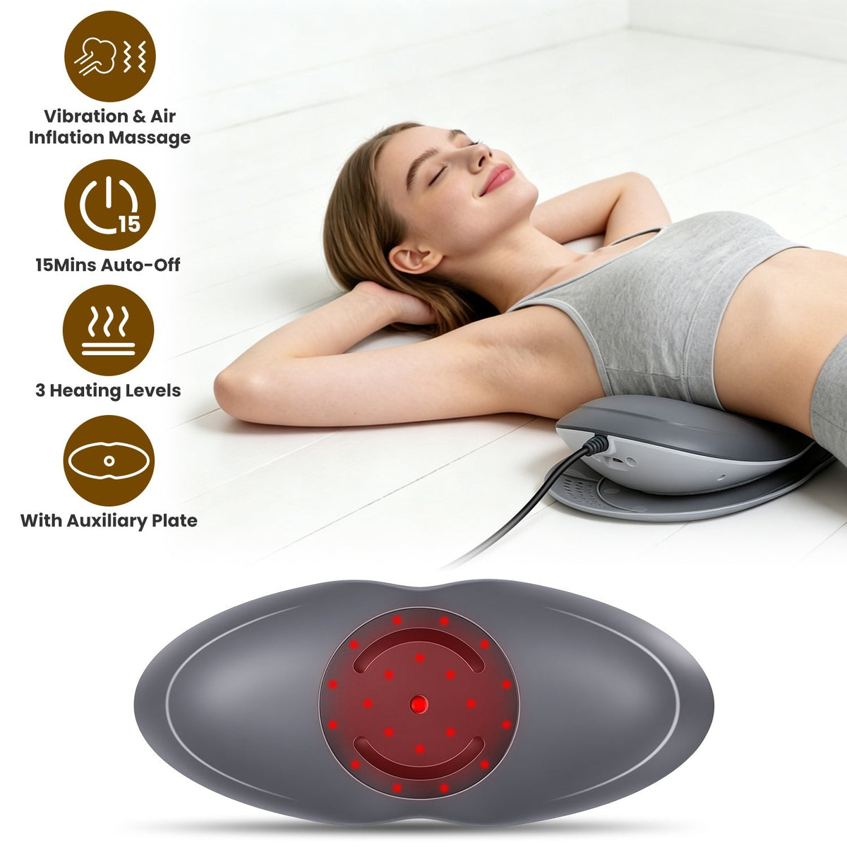 Electric Lumbar Traction Device with Heat & Massage