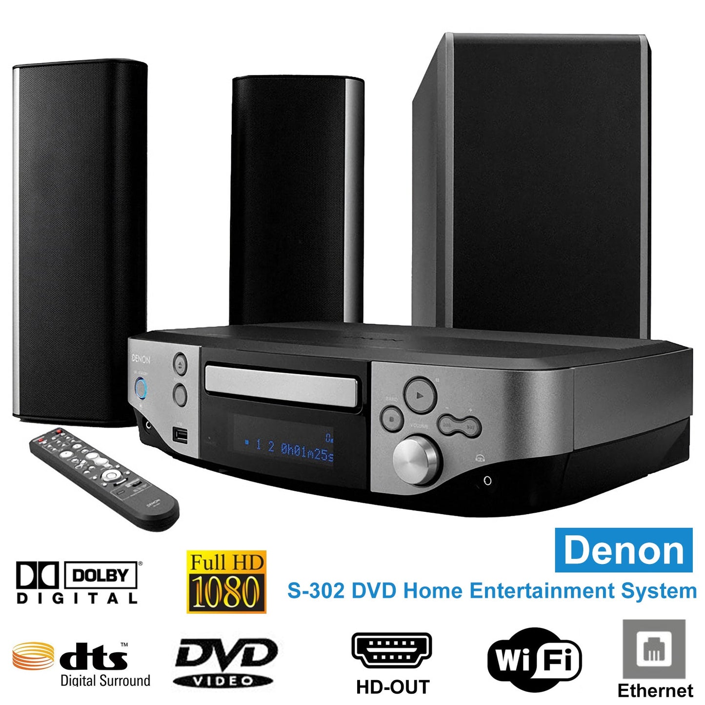 DVD Home Theater System with WiFi and 1080p Upscaling