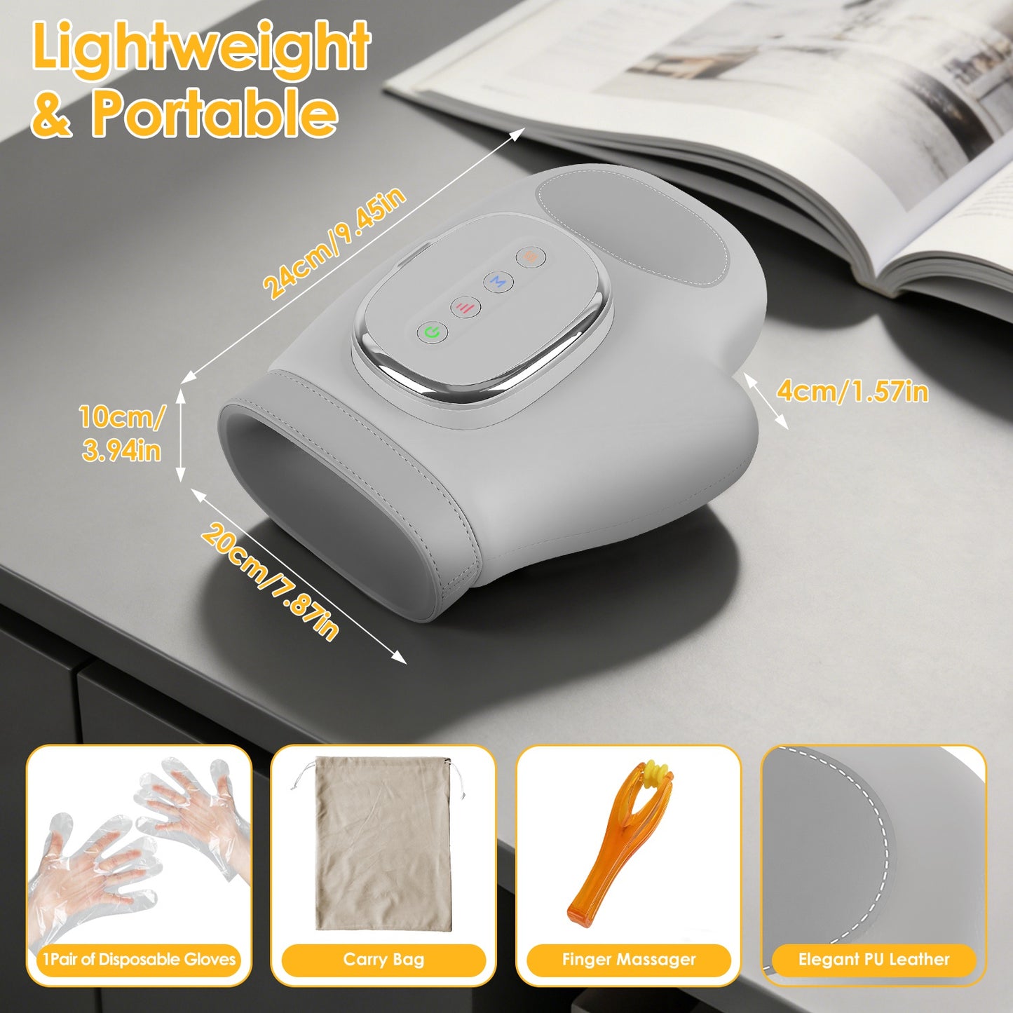 Cordless Hand Massager with Heat & Air Compression