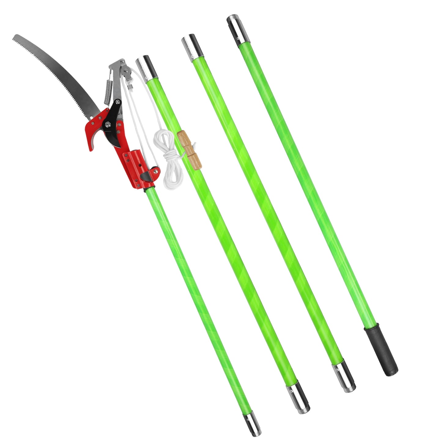 Extendable Manual Pole Saw 8-15ft Tree Pruner with Saw Blade