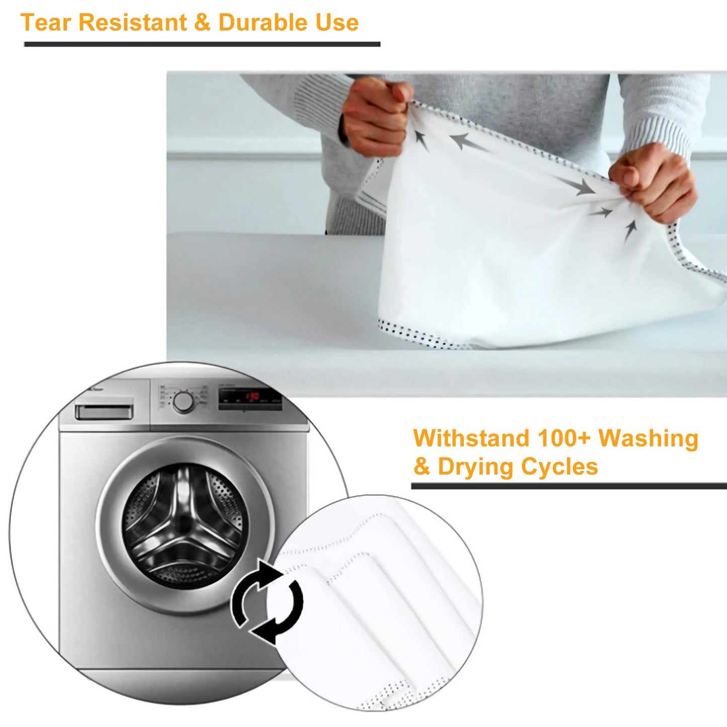 Waterproof Changing Pad Liners 3-Pack - Washable Cotton