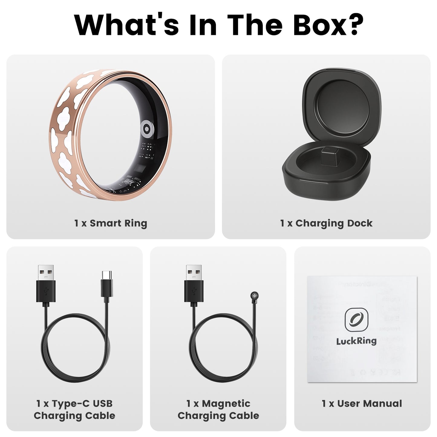 Smart Ring Health Tracker with Sleep & Fitness Monitoring