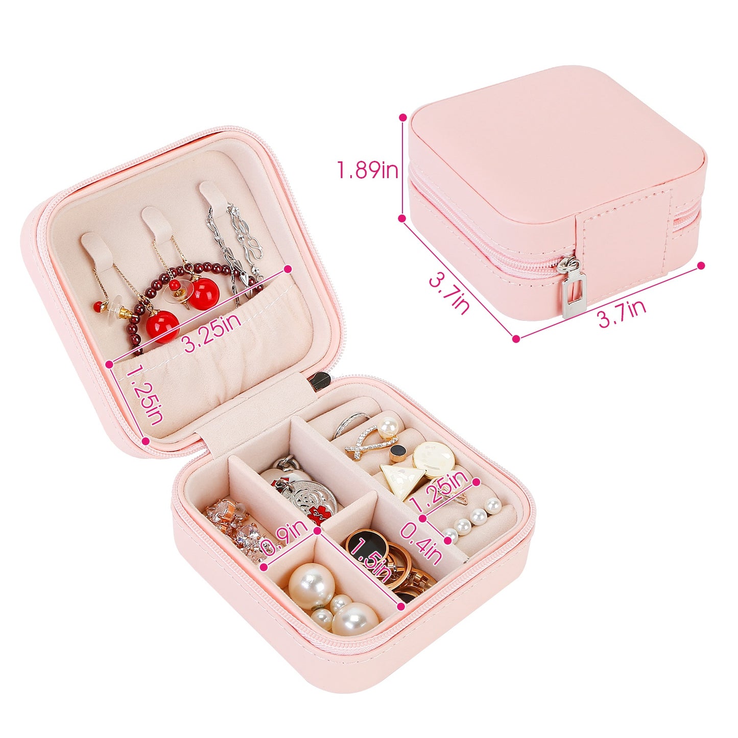 Mini Jewelry Storage Box with Travel Case Organizer