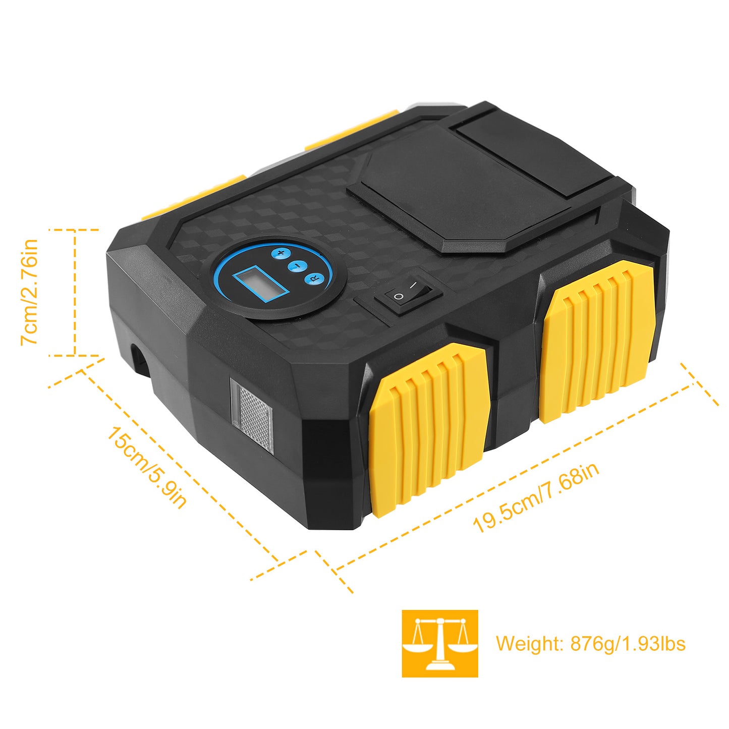 12V Tire Inflator with LCD Display & Auto Shut-Off 150 PSI