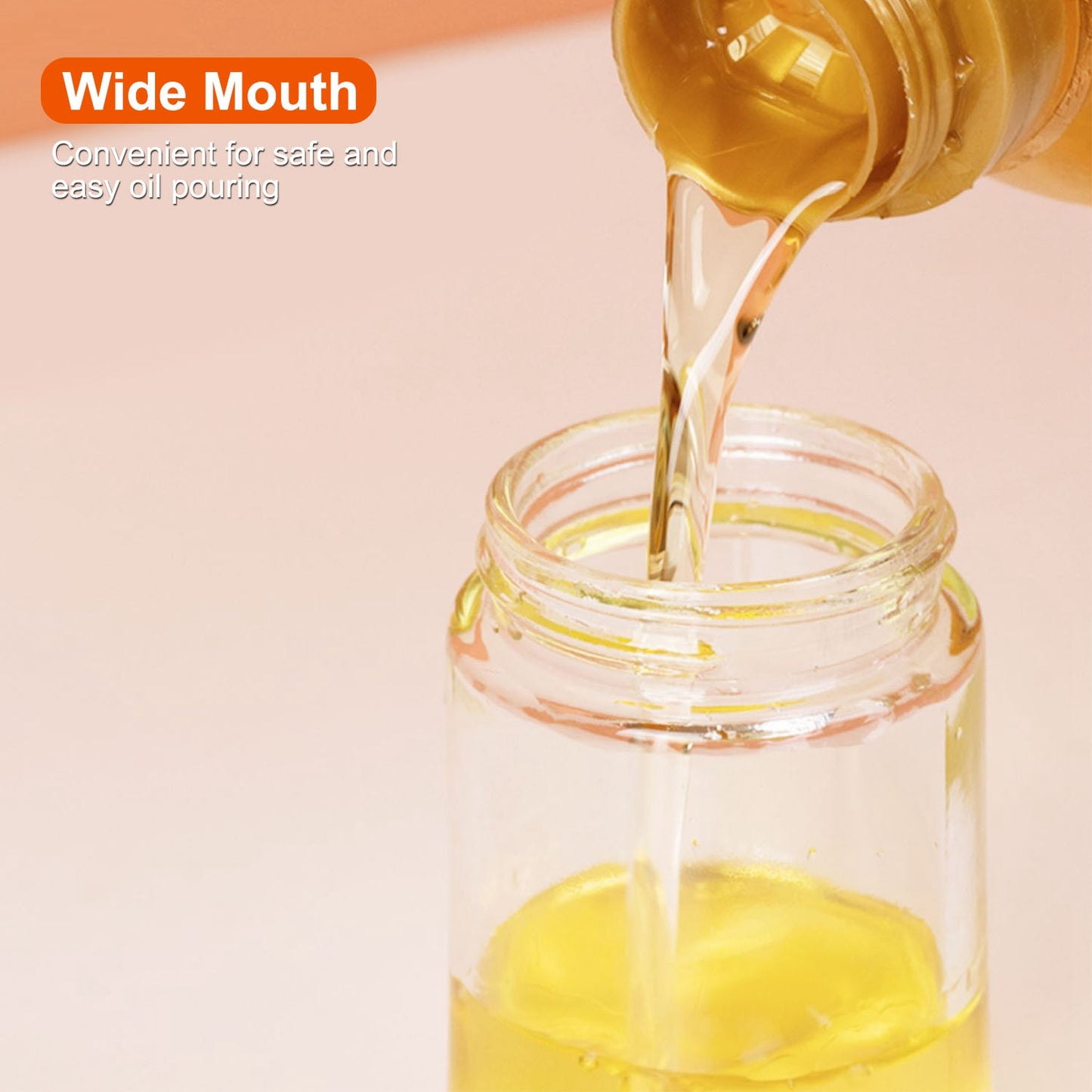 2-in-1 Glass Oil Dispenser Bottle with Silicone Brush