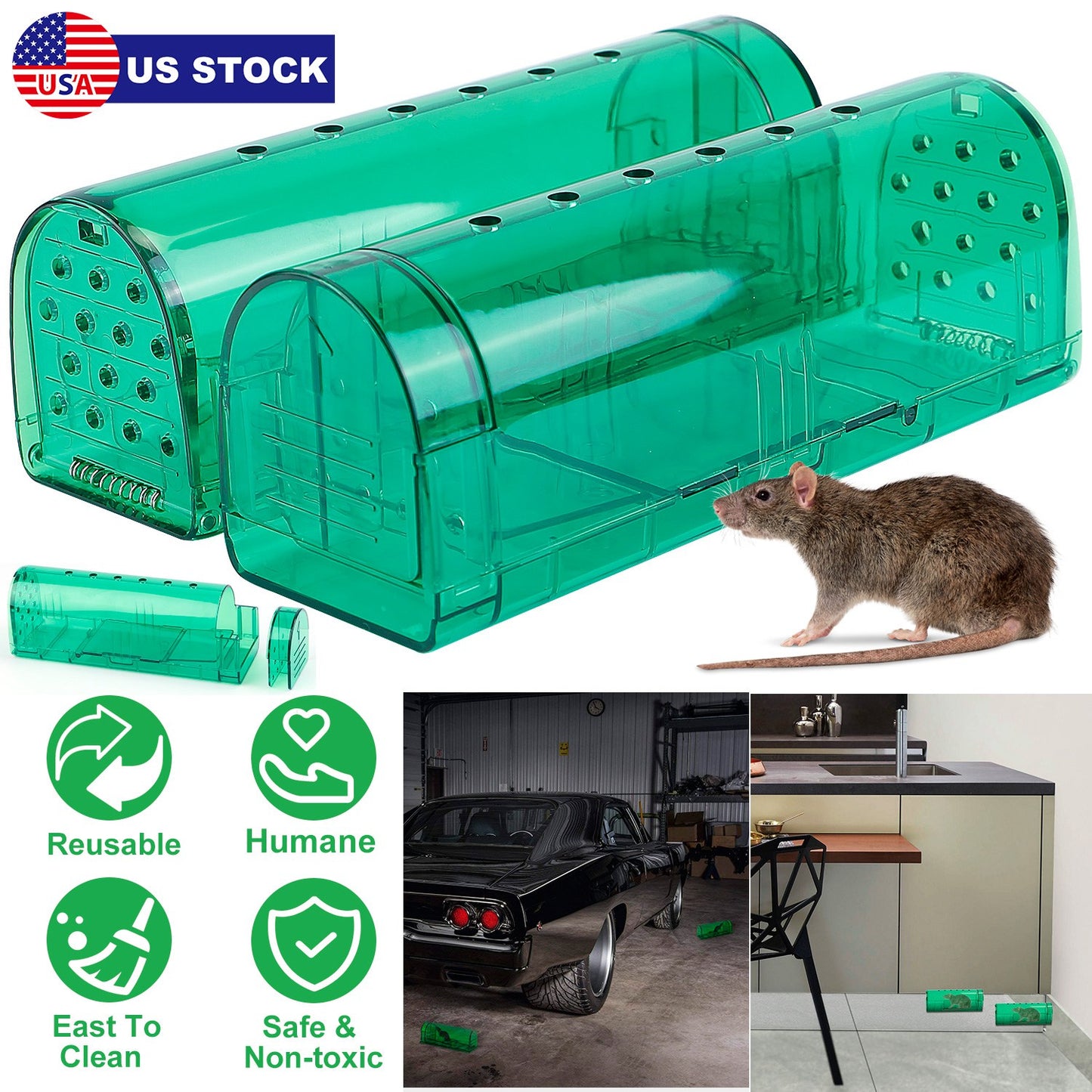 Humane Mouse Trap Live Catch & Release - 2 Pack