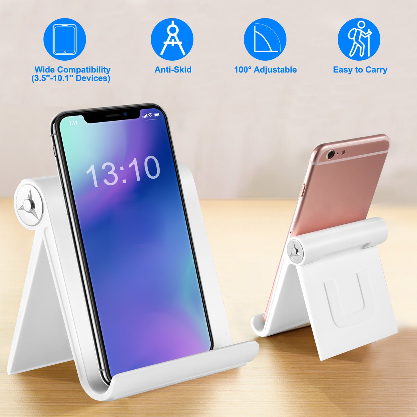 Adjustable Phone Stand for Desk – Multi-Angle Tablet Holder