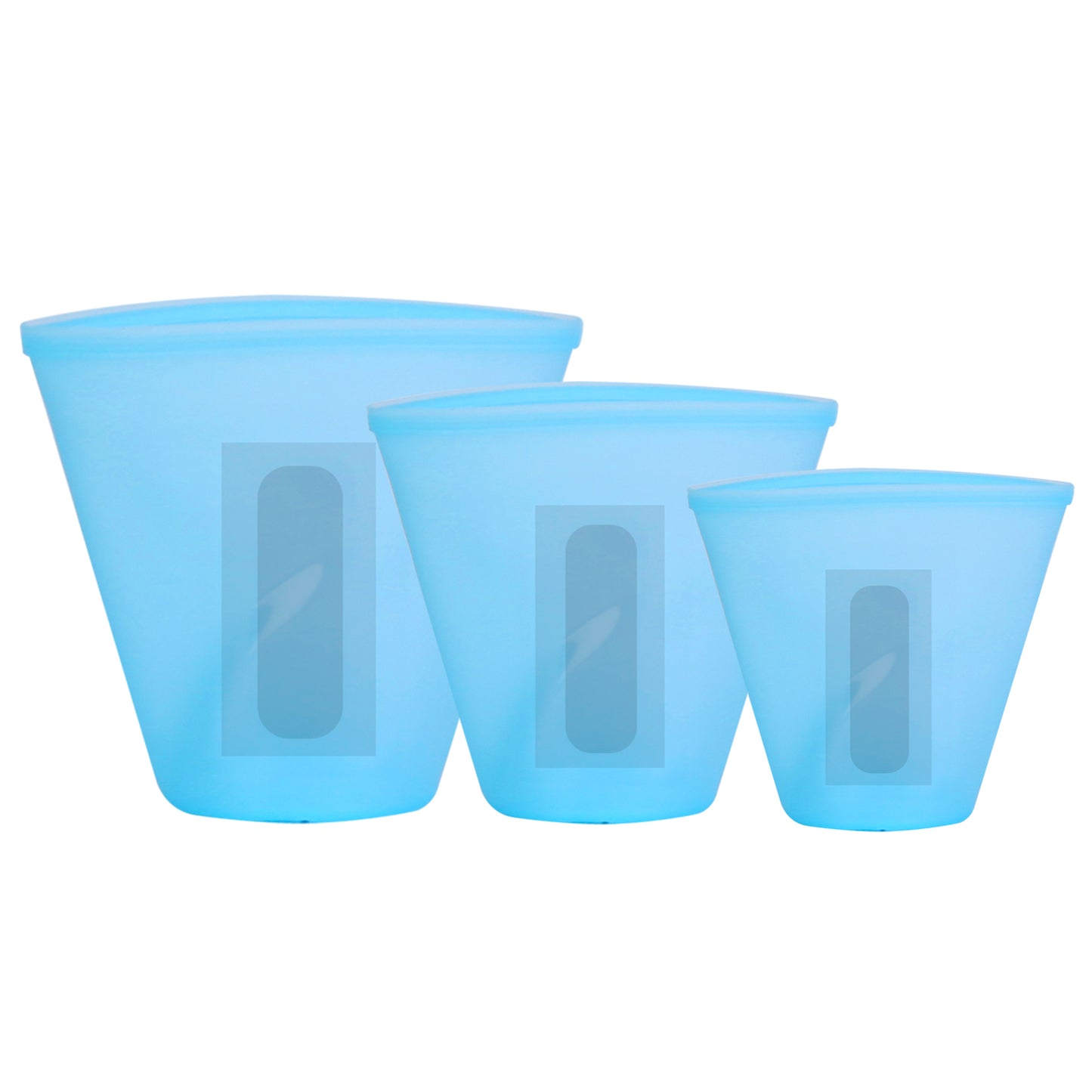 Silicone Food Storage Bags Set of 3 - Reusable & Leakproof