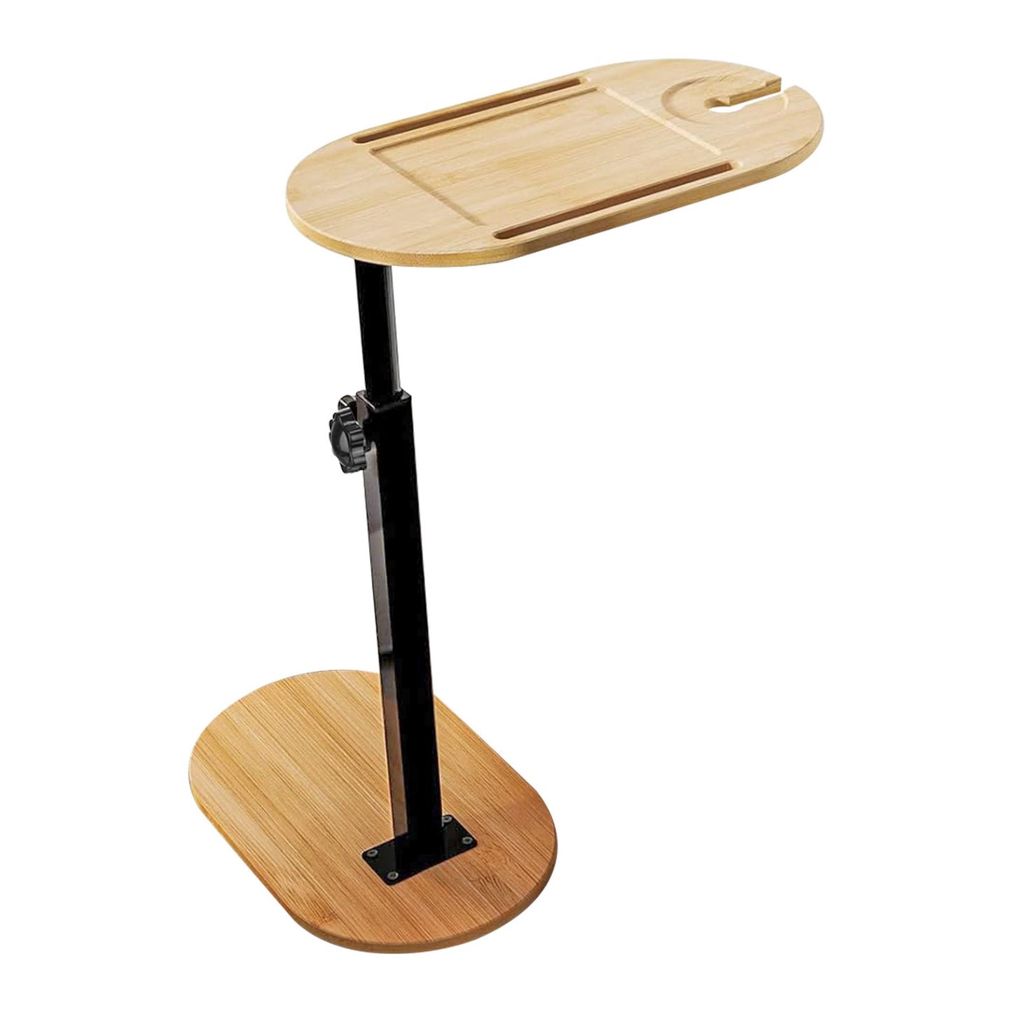 Adjustable C-Shaped Bathtub Tray Table with 360° Rotation