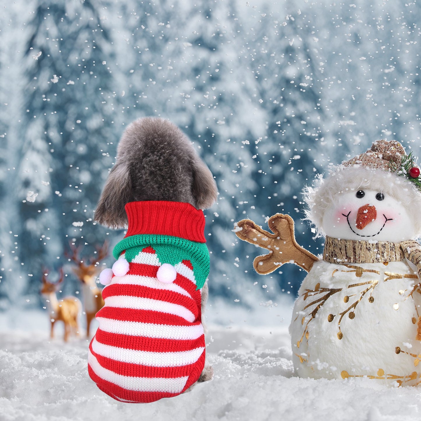 Christmas Turtleneck Sweater for Dogs & Cats