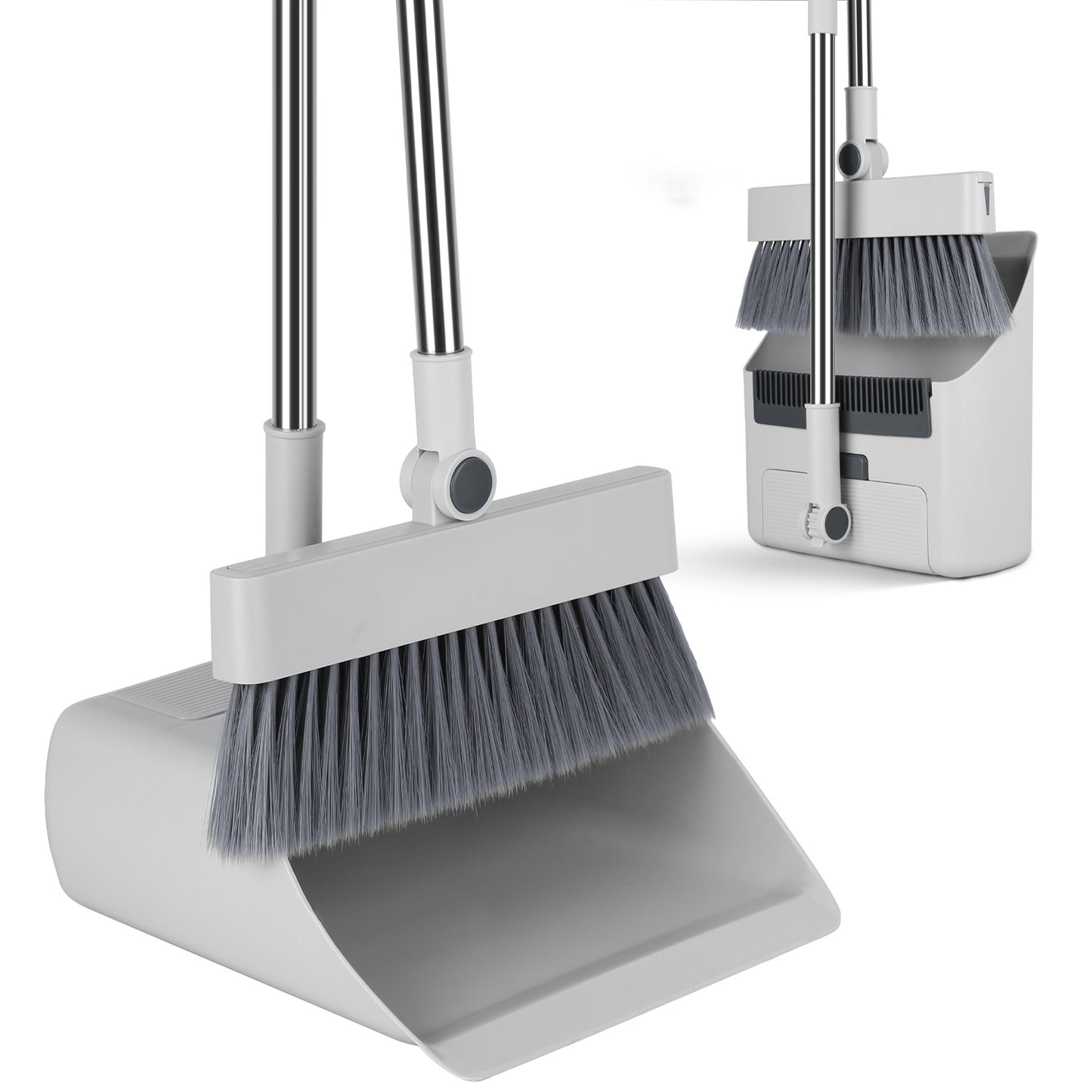 4-in-1 Broom and Dustpan Combo Set with Squeegee