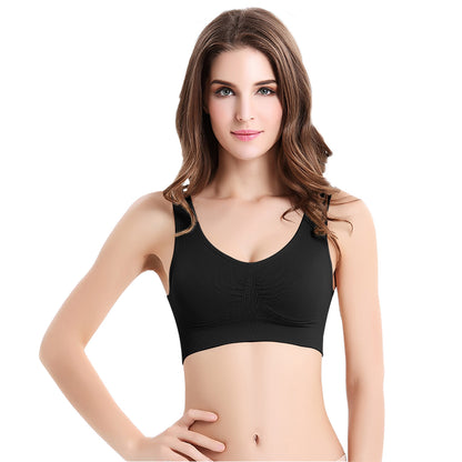 3 Pack Sport Bras For Women Seamless Wire-free Bra Light Support Tank Tops For Fitness Workout Sports Yoga Sleep Wearing