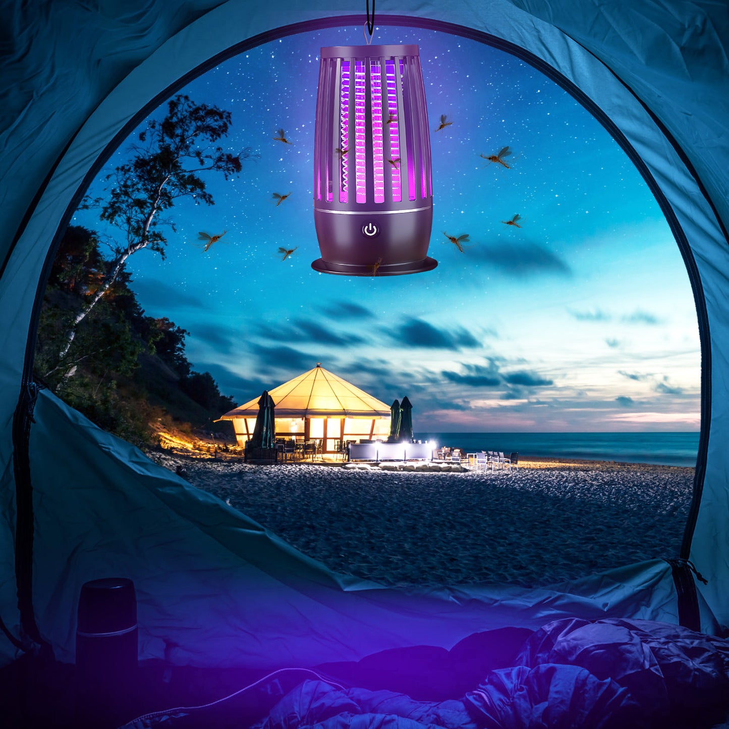 Rechargeable Bug Zapper with UV Light & Night Light