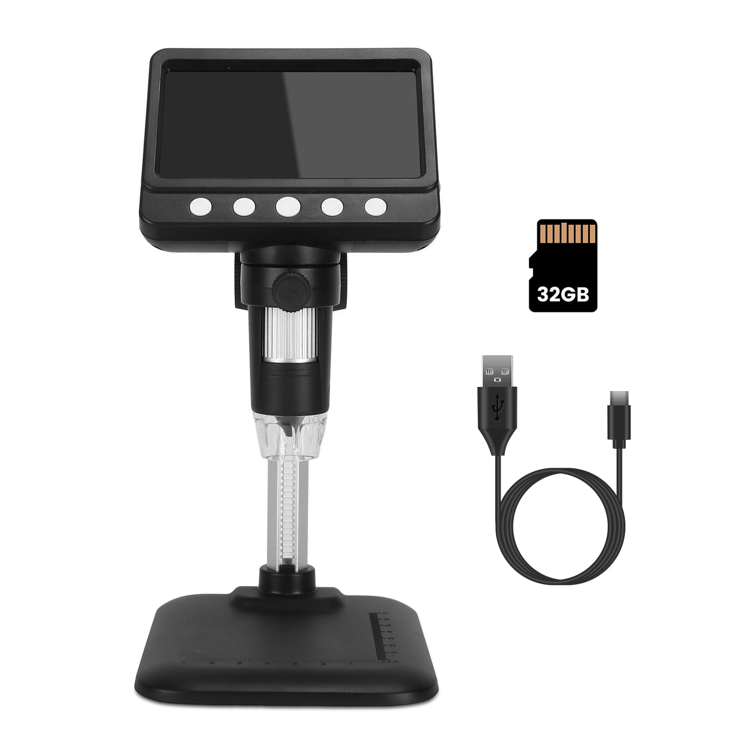 Digital Microscope 1000X with 4.3" LCD Screen and LED Lights
