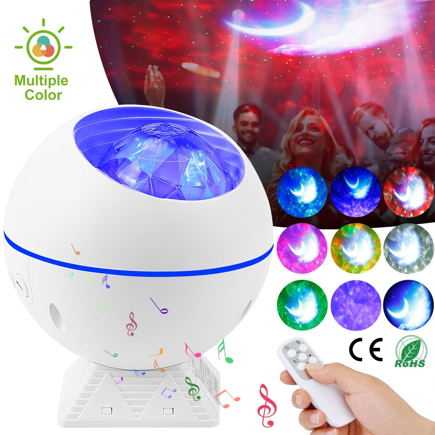 LED Star Projector Night Light with Remote Control