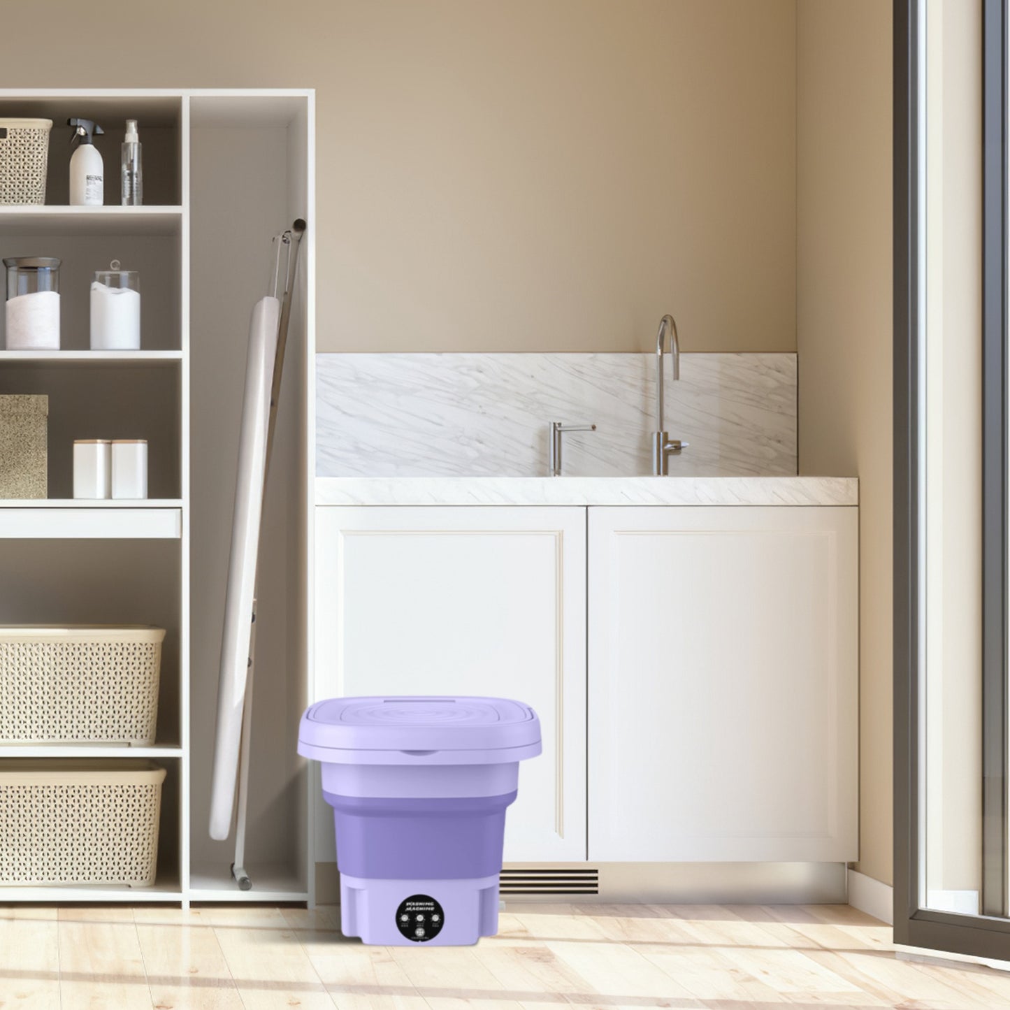 Portable Foldable Washing Machine 8L with 3 Wash Modes