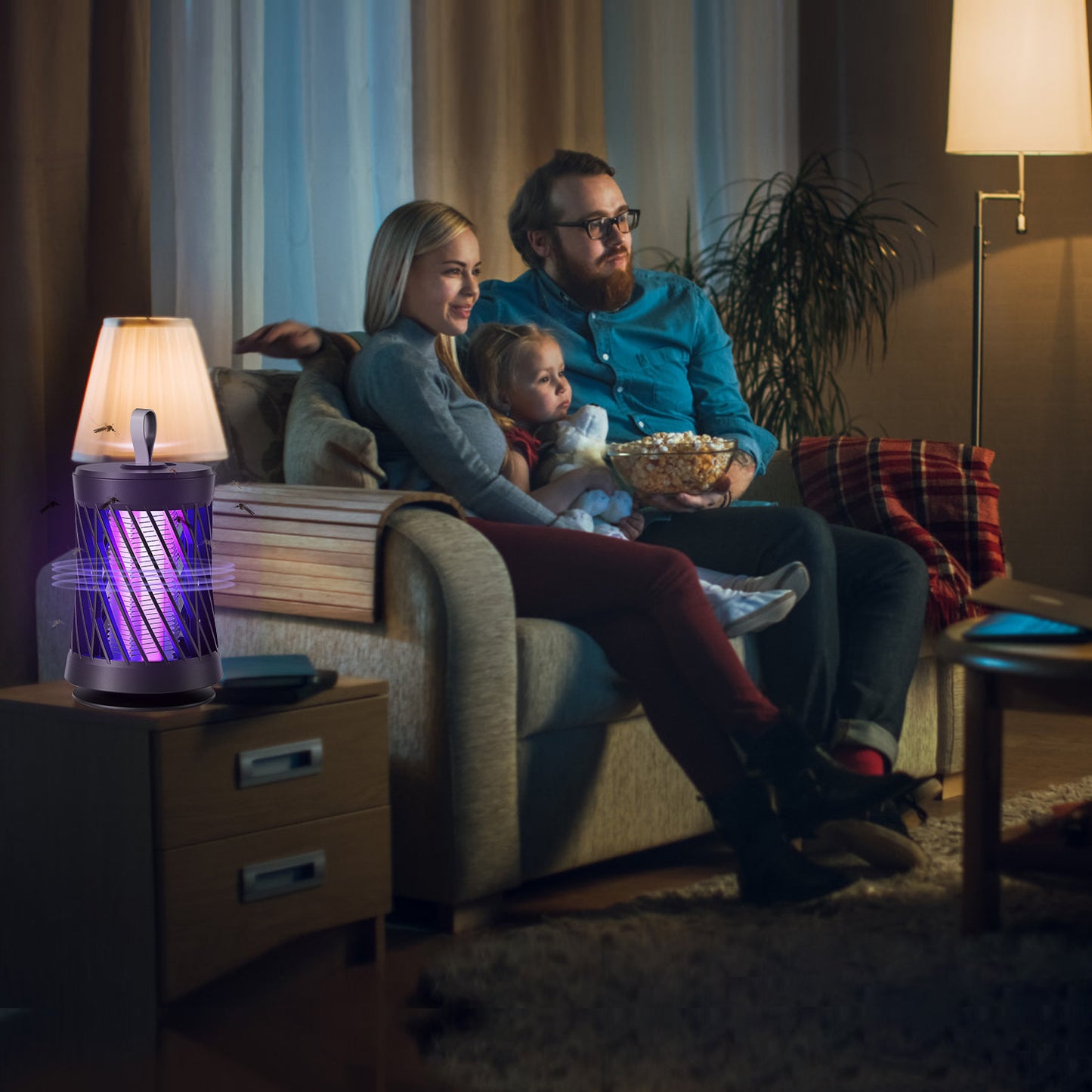 Rechargeable Mosquito Killer Lamp with UV Light & Night Light