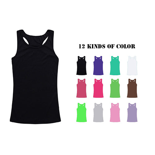 Women's Ribbed Racerback Tank Tops 12-Pack Multi-Color Set