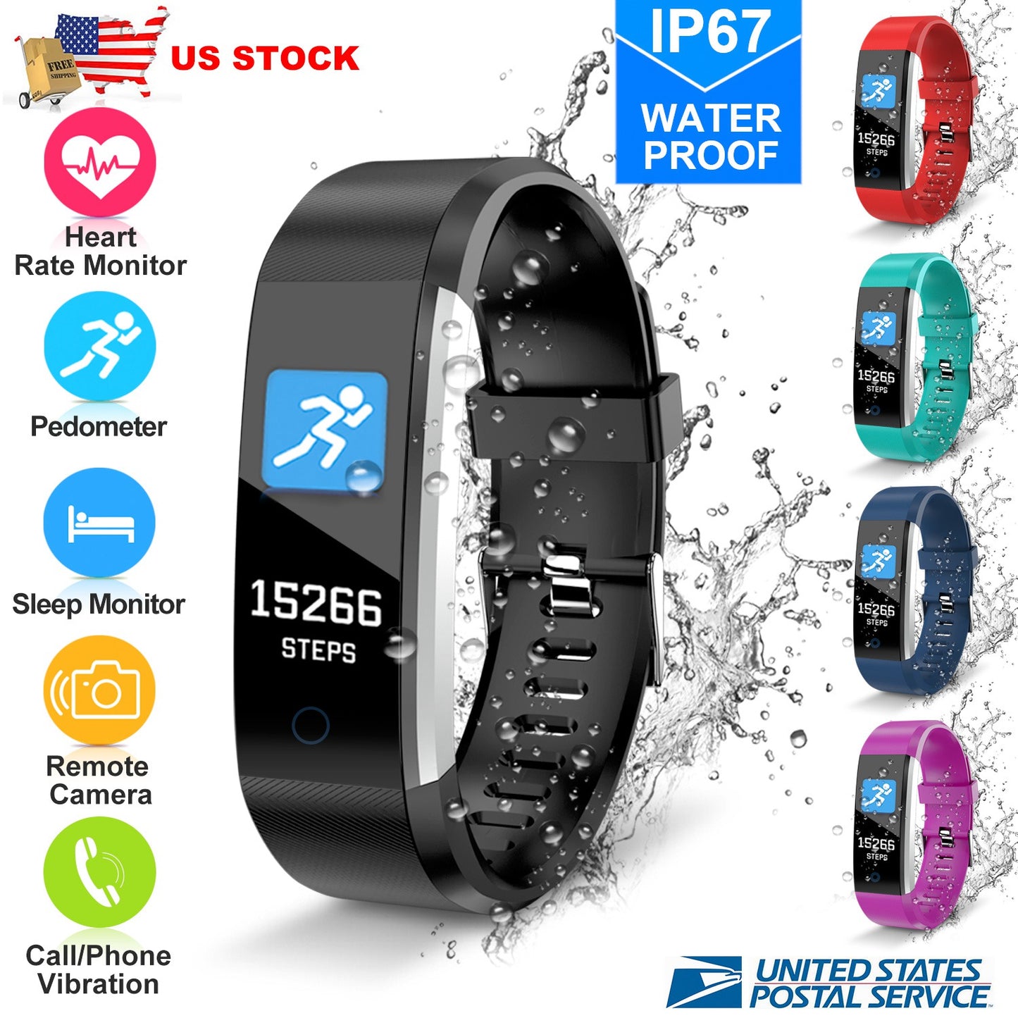 Fitness Tracker with Heart Rate Monitor & Sleep Tracking