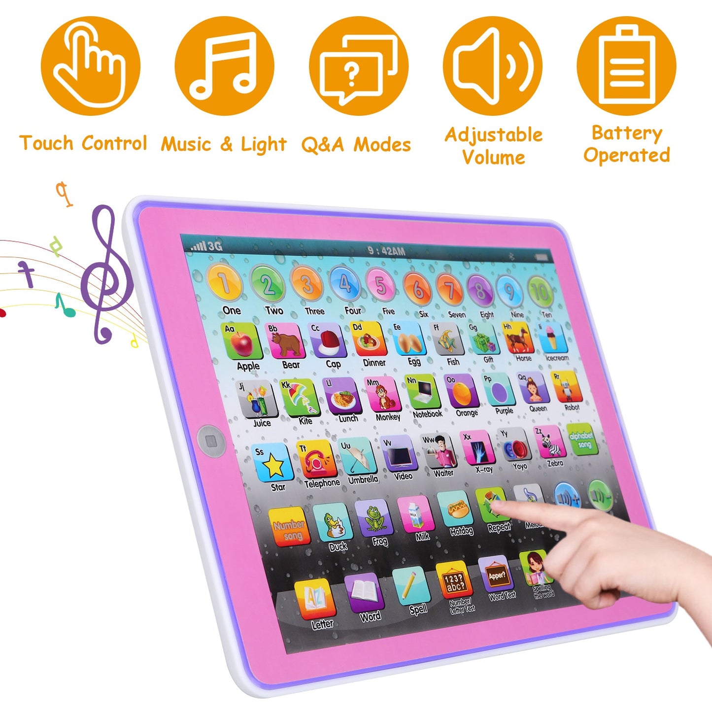 Educational Learning Tablet Toy for Kids Ages 2-7